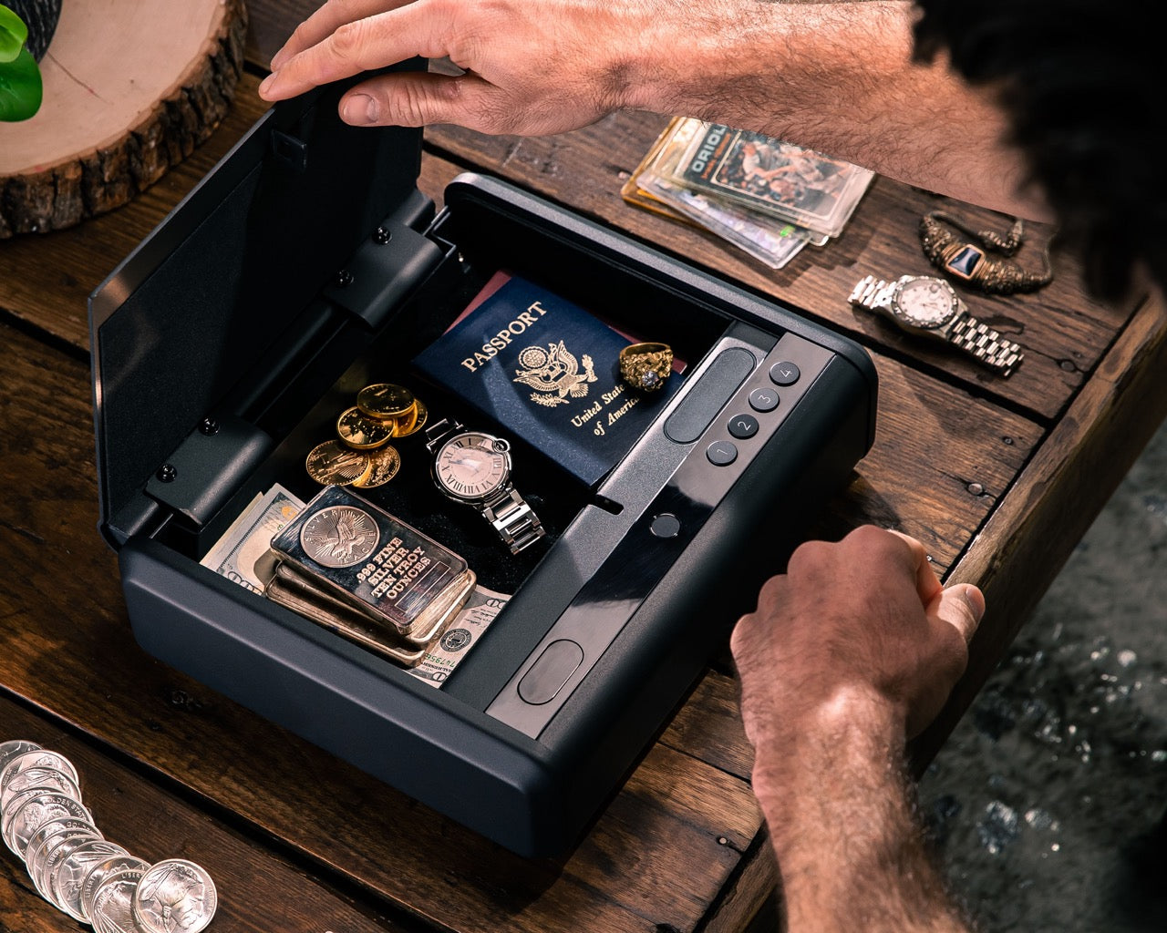 gun safe with valuables inside