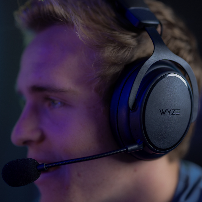 Person wearing gaming headset