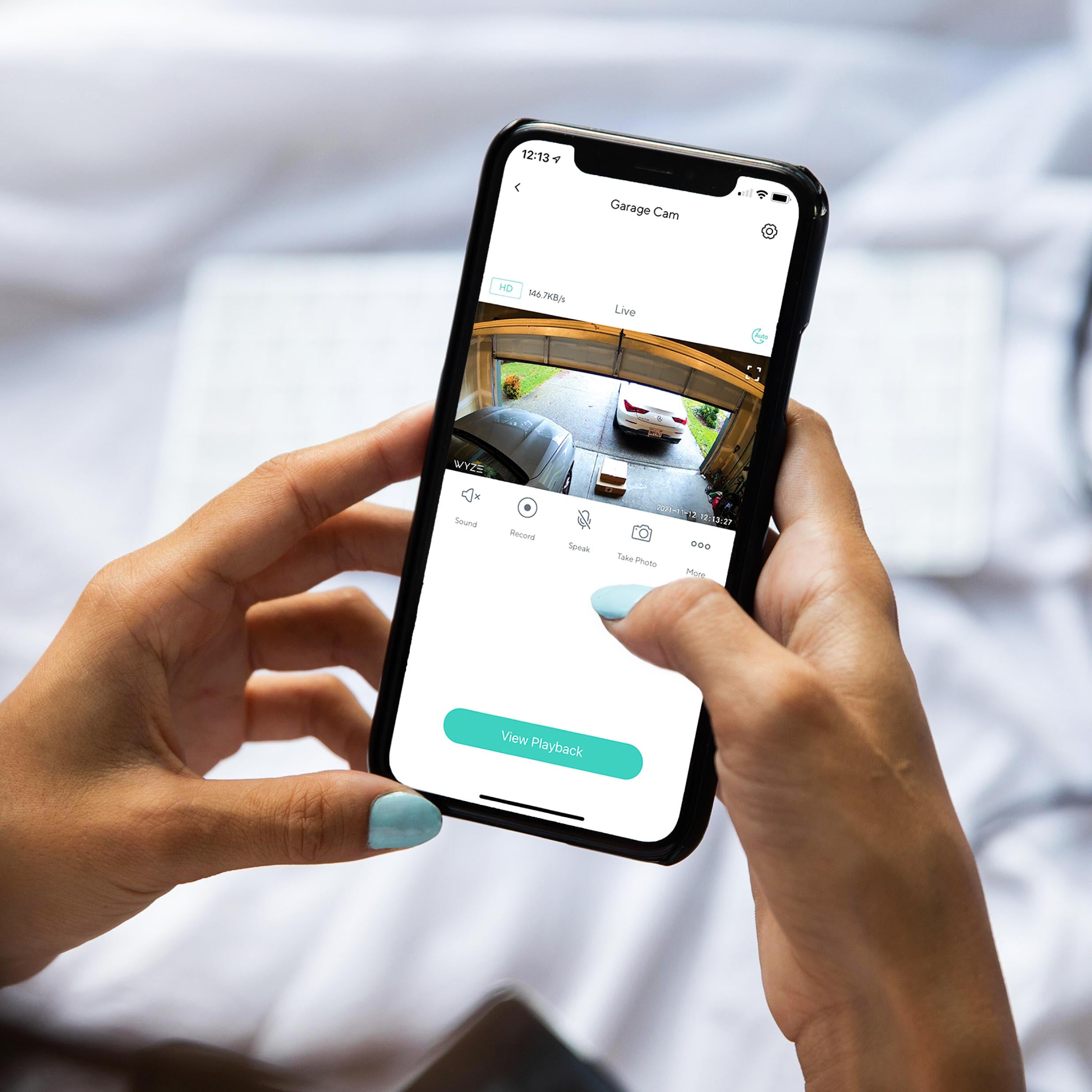 woman in app
