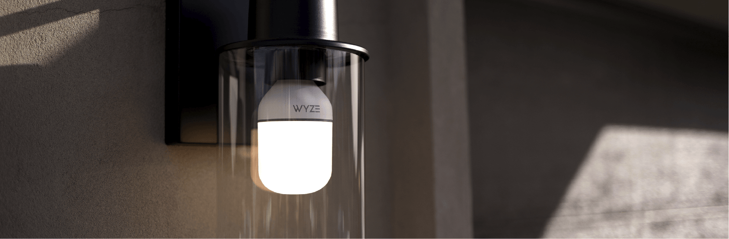 Wyze Accessory Bulb in outdoor light fixture