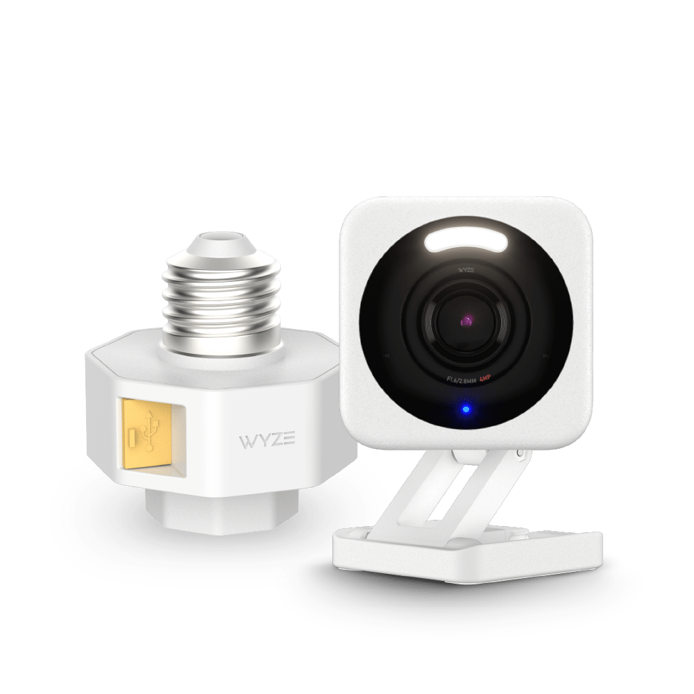 Cam v4 + Lamp Socket v2 Bundle SVB - LS2 - C4WH - Wyze Labs, Inc.