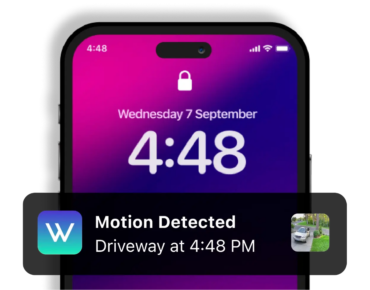 Wyze Window Cam instant motion alert on phone