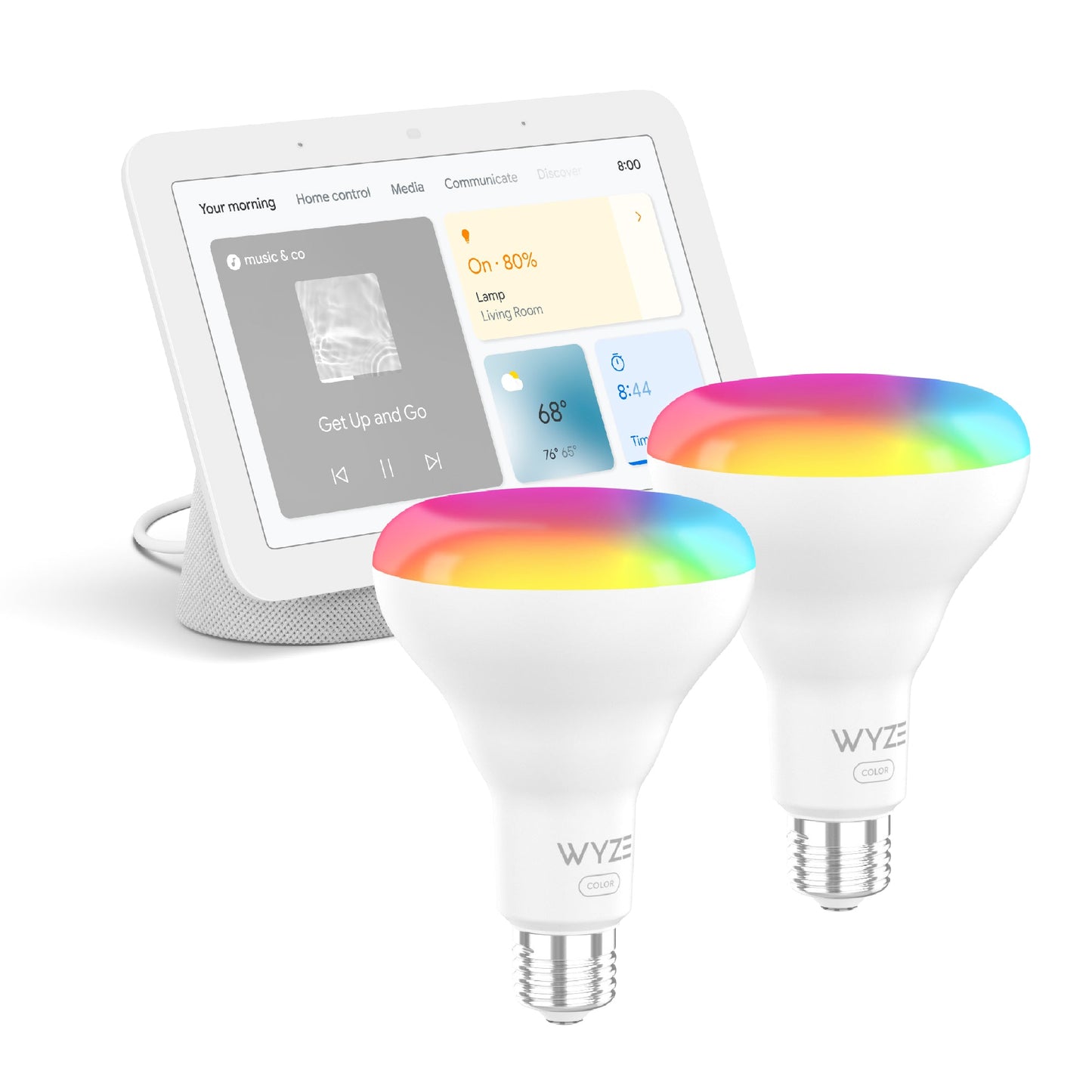 Google Nest Hub (2nd Gen) + Wyze Bundles PVB - GNH2 - LPBR30C - 2PK - Wyze Labs, Inc.