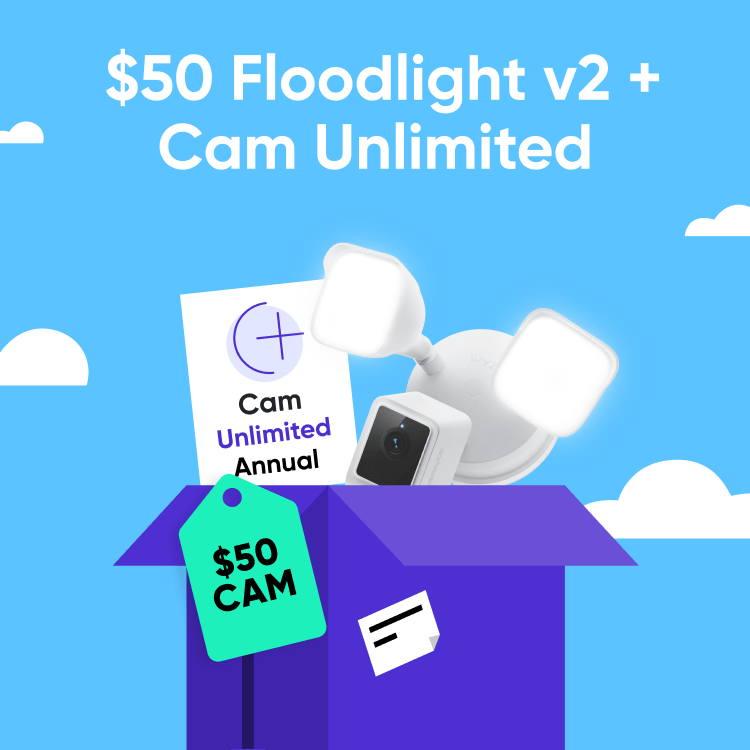 Get Floodlight v2 for $50 when bundled with Cam Unlimited.