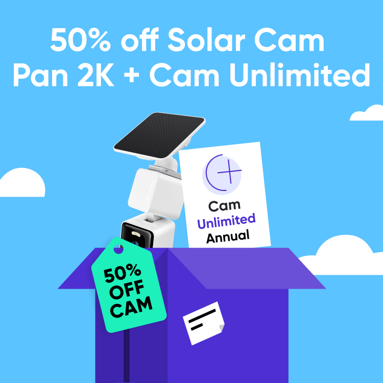 Get Solar Cam Pan 2K for 50% off when bundled with Cam Unlimited.