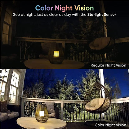 Comparison image between Color Night Vision and Classic Night Vision. 