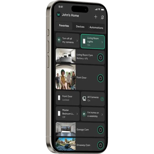 Compact camera view in Favorites
