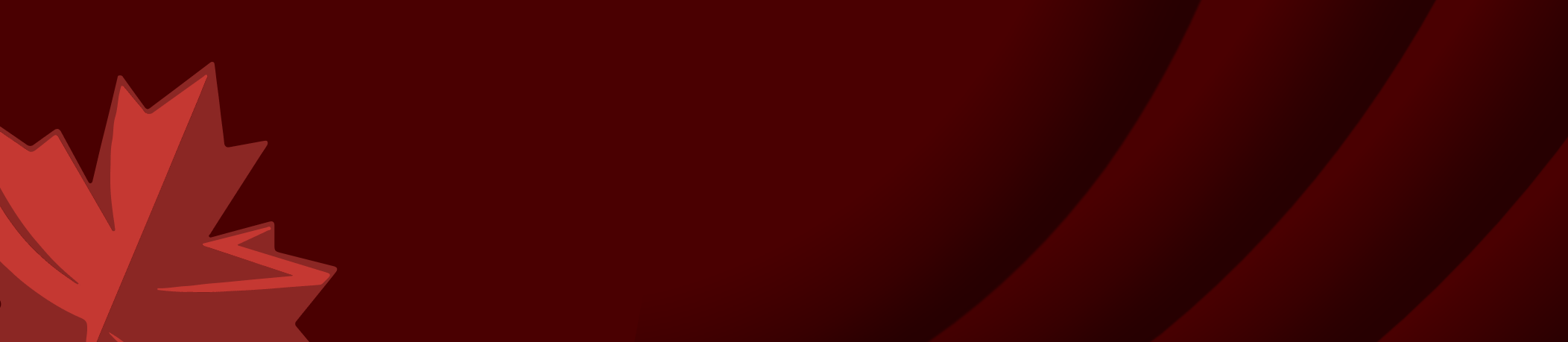 Red maple leaf design on a dark red background