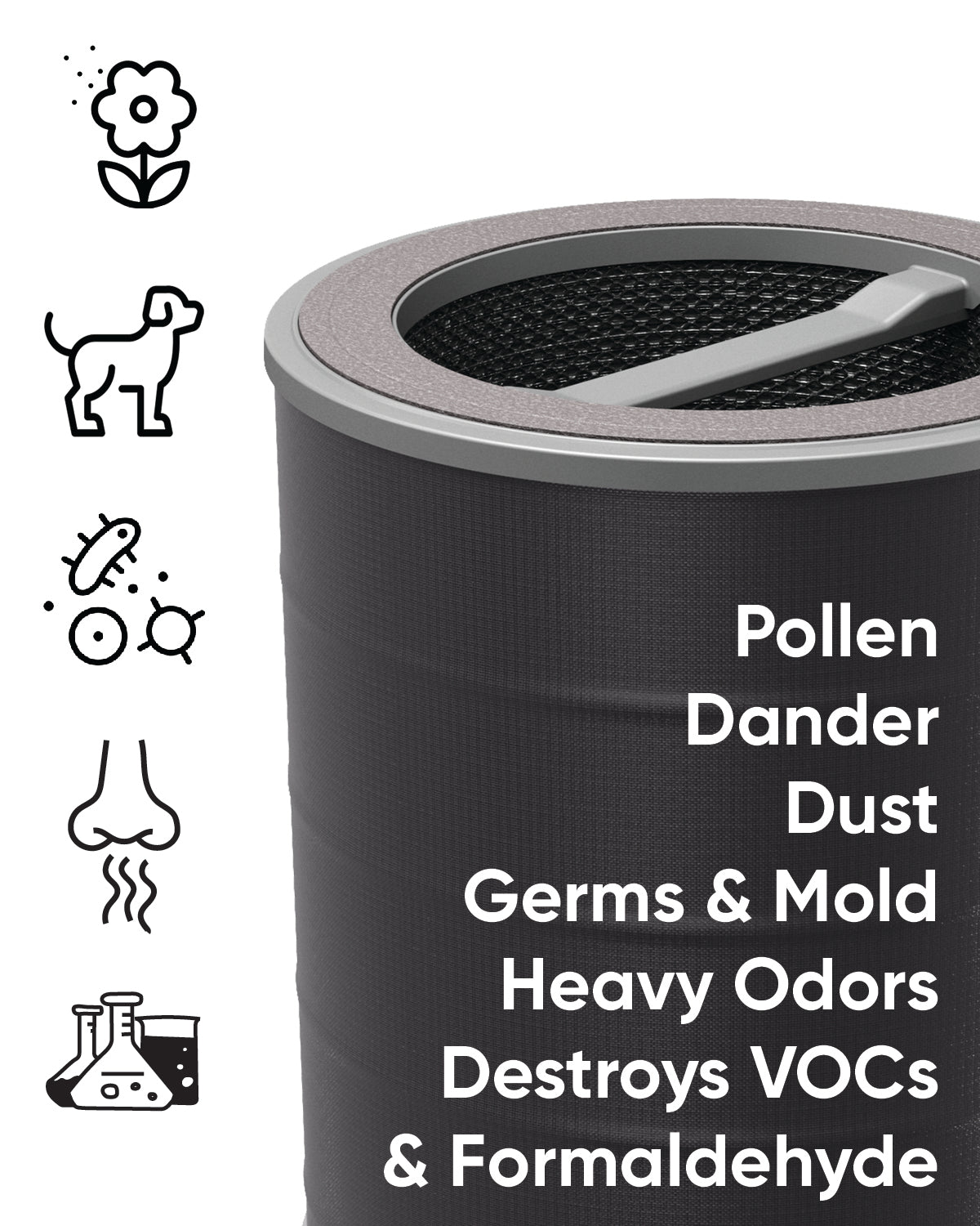 formaldehyde filter pollutants