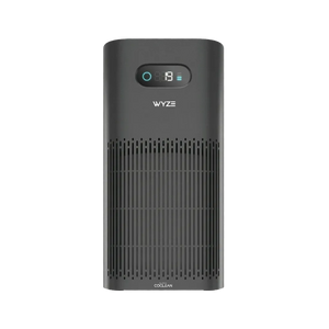 Black Wyze air purifier on a transparent background