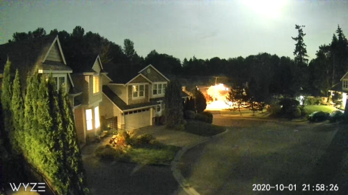 Same home captured at night with Color Night Vision.