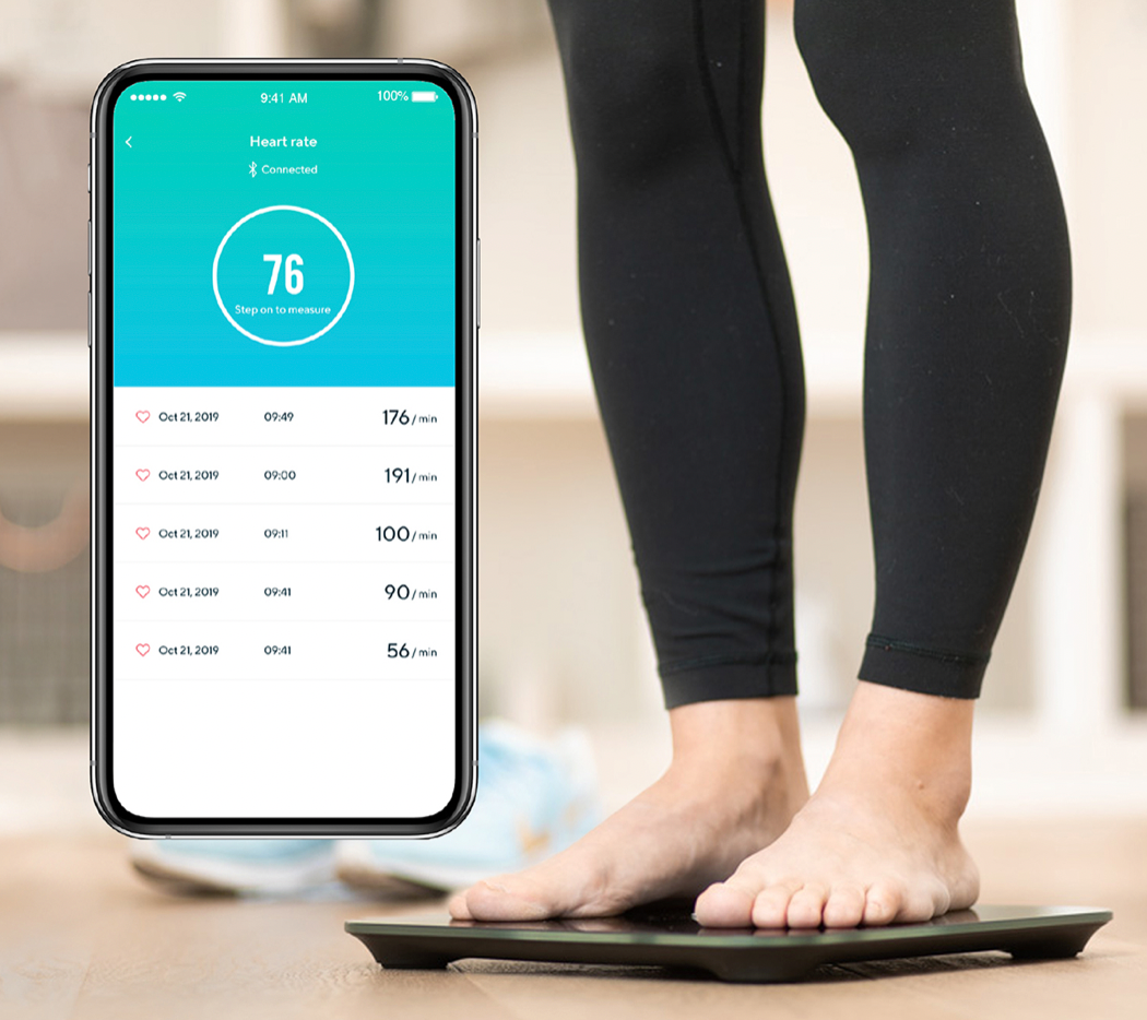 Wyze Smart Scale, Body Fat Digital WiFi Scale and Body Weight Composition  BMI Smart Scale, Heart Rate Monitor Tracker, Wireless Body Fat Percentage