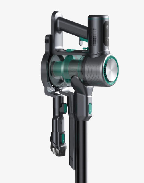 Cordless vacuum mounted on wall