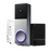 Wyze Duo Cam Doorbell in silver, black wi-fi chime, and battery pack