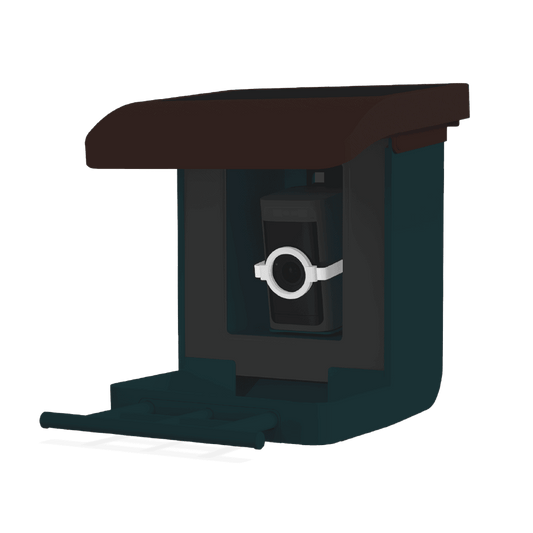 Wyze camera lens adapter with faded out camera and bird house