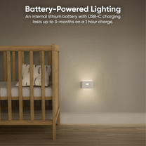 Une lampe alimentée par une batterie qui dure jusqu'à 3 mois sur une seule charge.