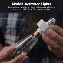 Motion-activated lights that can be controlled by a compatible Wyze Cam.