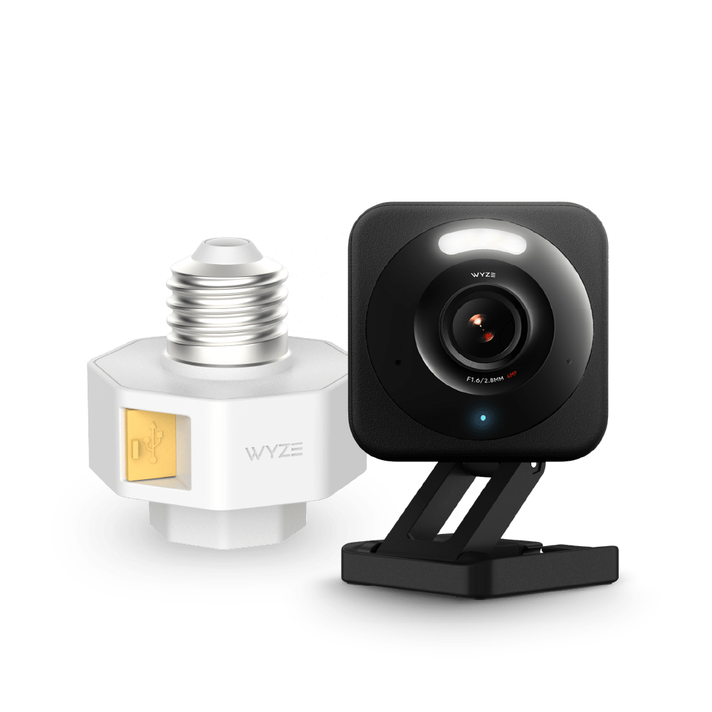 Cam v4 + Lamp Socket v2 Bundle SVB - LS2 - C4BK - Wyze Labs, Inc.