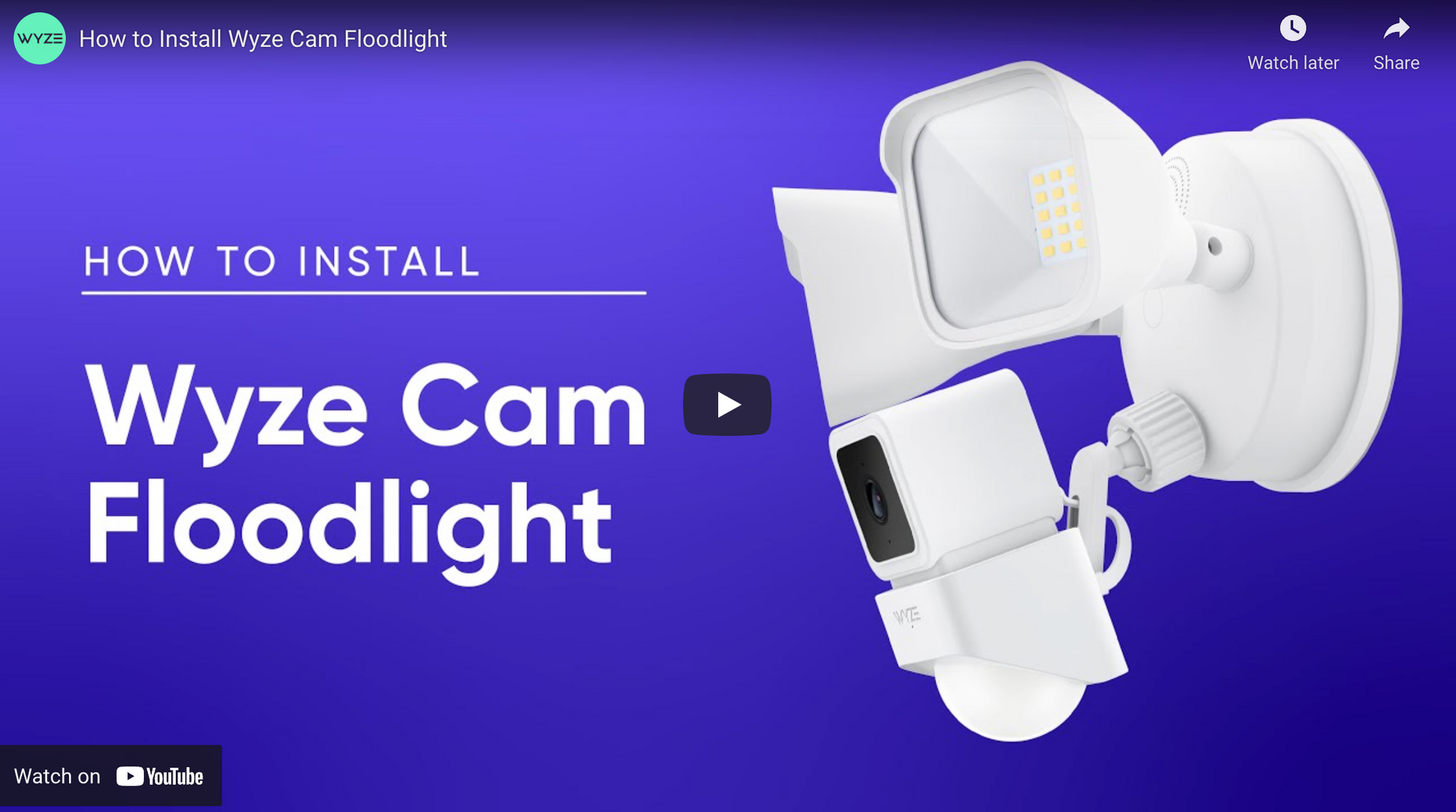 Load video: How to install Wyze Cam Floodlight instructions.