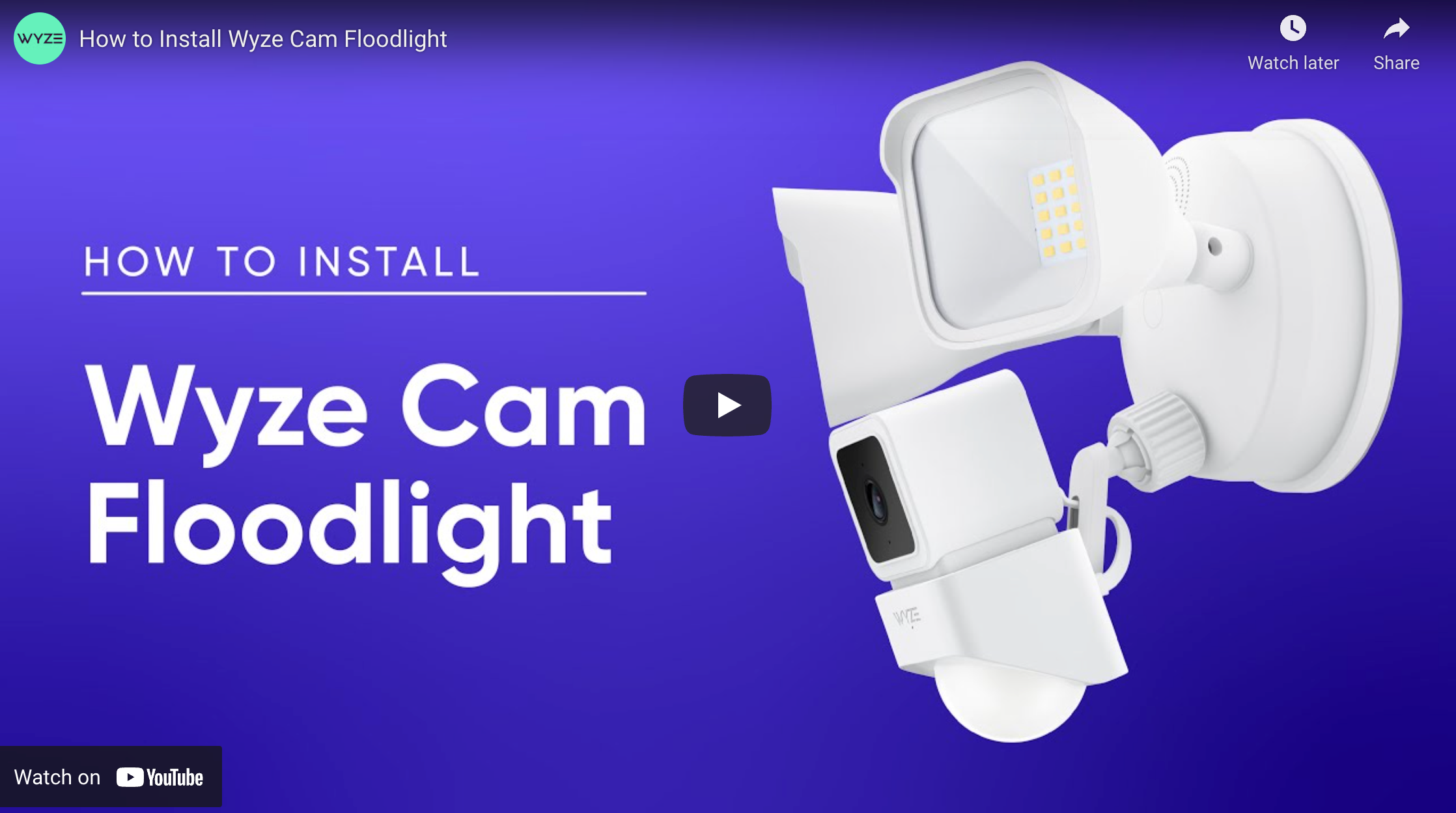 Cargar video: Instrucciones sobre cómo instalar Wyze Cam Floodlight.