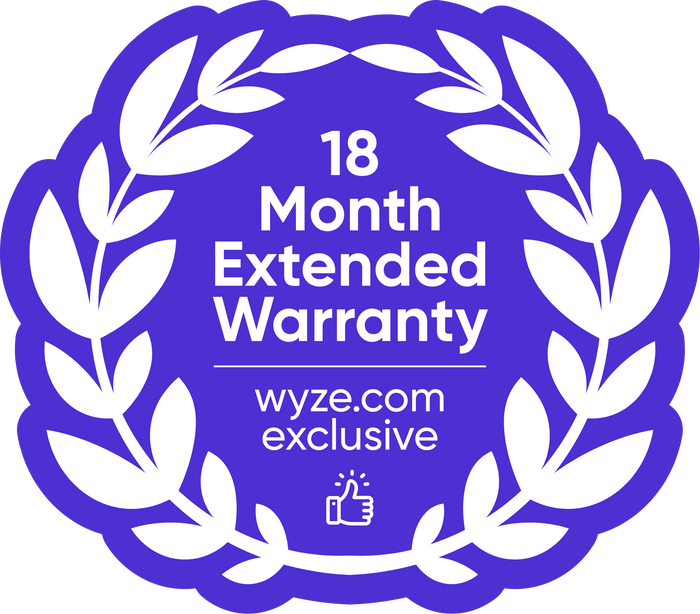 Free 18-month extended warranty. A wyze.com exclusive.