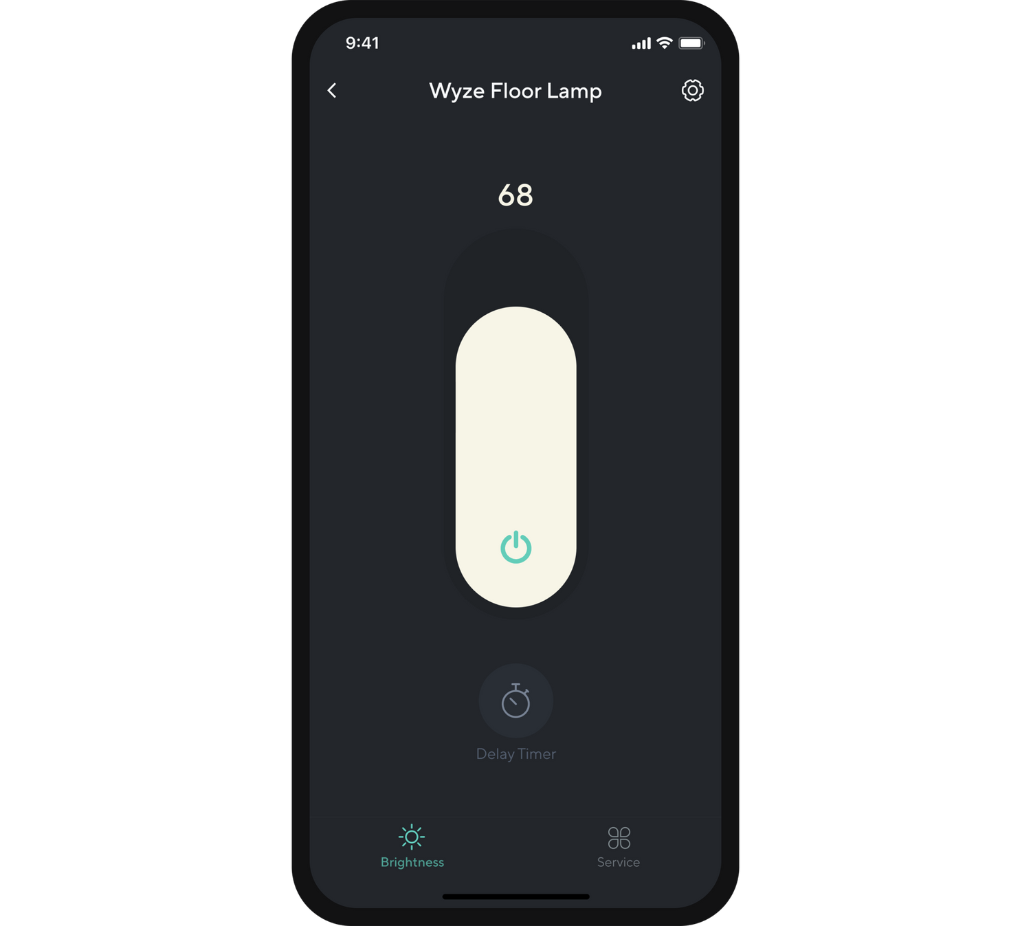 floor lamp brightness settings in app