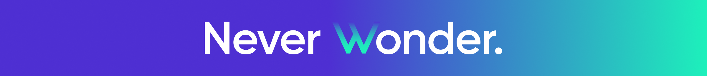 A purple background with the word "Wonder" in white letters.