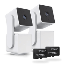 A security camera with a memory card.