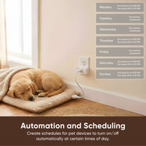 Automatisation et planification : Créez des horaires automatiques pour que les appareils animaux domestiques s’allument et.