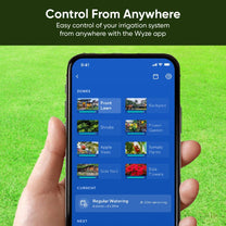 The Wyze Sprinkler Controller allows for easy control of your irrigation system from anywhere with the Wyze app.