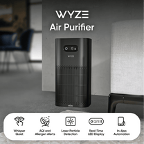 Wyze Air Purifier with a black and silver color scheme.