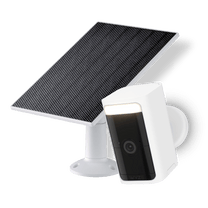 A Wyze refurbished battery cam pro with a solar panel.
