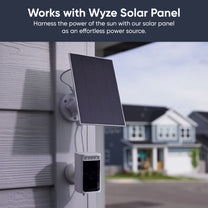 Wyze Battery Cam Pro with Solar Panel - 2.5K HDR Video Resolution, Wire-Free, No Hub Required.