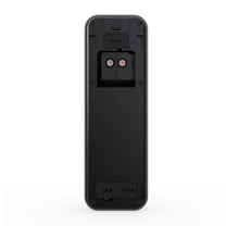 A black Wyze Battery Video Doorbell with a USB-C port and a chime.