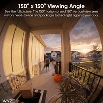 Wyze Battery Video Doorbell - 1536 x 1536 HD+ Resolution, Wire-Free or Wired. Head-to-Toe Viewing Angle.
