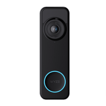 Wyze Battery Video Doorbell - A black and blue video doorbell with a blue circle on the bottom.
