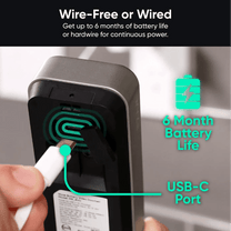 Wyze Battery Video Doorbell - Black / No Chime - Jusqu'à 6 mois de durée de vie de la batterie - Personne et package.