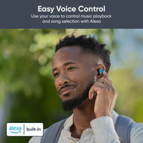 Easy voice control with Wyze Buds. Use your voice to control music playback and select songs with Alexa.