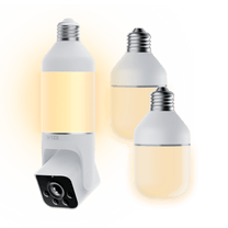 Wyze Bulb Cam + Accessory Bulbs: Capture clear 2K HD video with color night vision, 105 wide-angle lens.