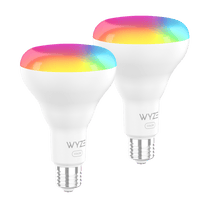 Wyze Bulb Color BR30 -- A dimmable, color-changing smart bulb that works in recessed lighting fixtures.