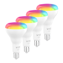 Wyze Bulb Color BR30 -- Connected Home -- A color-changing smart bulb for recessed lighting fixtures.