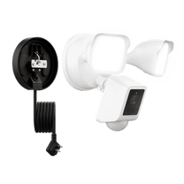 Wyze Cam Floodlight v2 with a green background.