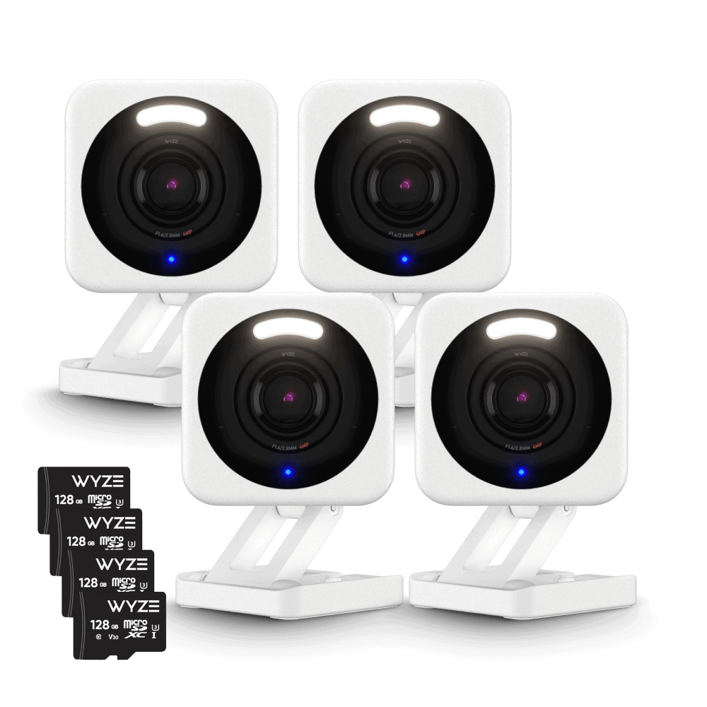 Wyze Cam v4 Home Security Bundle PVB - 4C4WH - 4MSD128 - Wyze Labs, Inc.