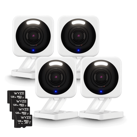 Wyze Cam v4 Home Security Bundle PVB - 4C4WH - 4MSD128 - Wyze Labs, Inc.