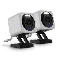 Wyze Cam v4 is a home security camera with a green background.