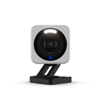 Wyze Cam v4 in white color with 2.5K resolution, night vision and spotlight.