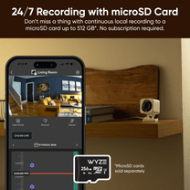 A smartphone with a microSD card.