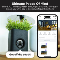 Wyze Cam Vase - A sleek and discreet way to keep an eye on your home.