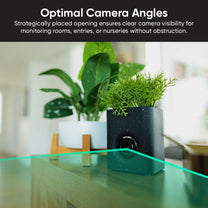 A Wyze Cam Vase with Speckles Painting, which is a sleek and discreet home security solution that can be easily integrated.