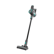 Wyze Cordless Vacuum: A robotic vacuum cleaner with a blue light on the front.